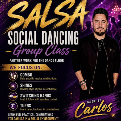 Carlos Tuesday Salsa Social Dancing Group Class