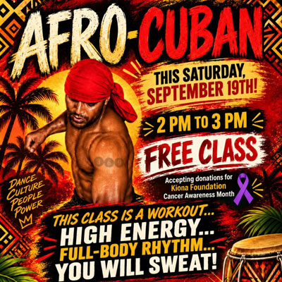 Afro-Cuban Movement and Rhythm Workshop at Dynasty Dance Clubs Sarasota