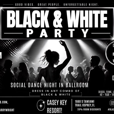 Black and White Party at Casey Key Resort