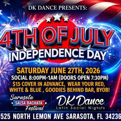 DK Dance Studio 4th of July Independence Day Latin Social