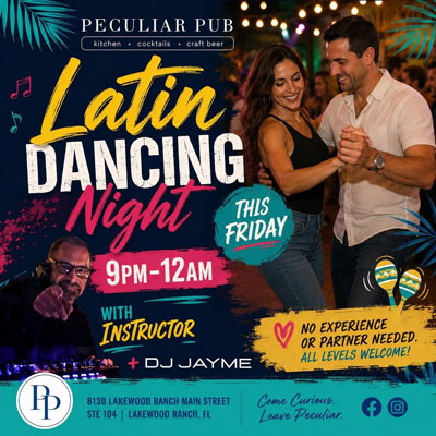 Latin Dancing Night at Peculiar Pub Lakewood Ranch