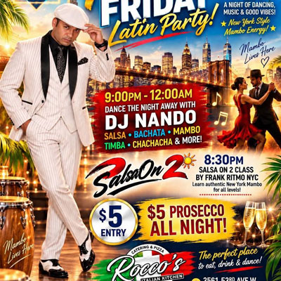 Lively Latin dance floor at Rocco's Italian Kitchen & Bar