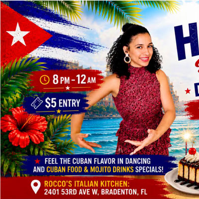 Lively Latin dance floor at Rocco's Italian Kitchen & Bar