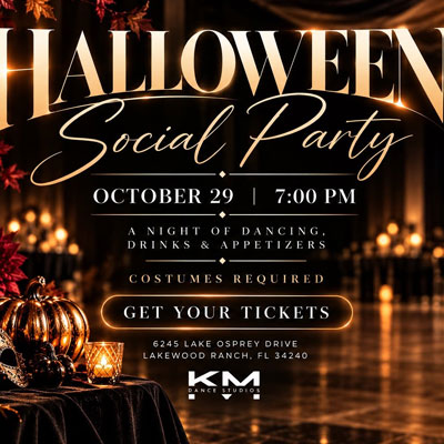 Mili and Kevin Latin Dance Halloween Social at KM Dance Studios