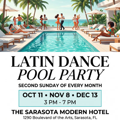 Monthly Latin Dance Pool Party at The Sarasota Modern Hotel
