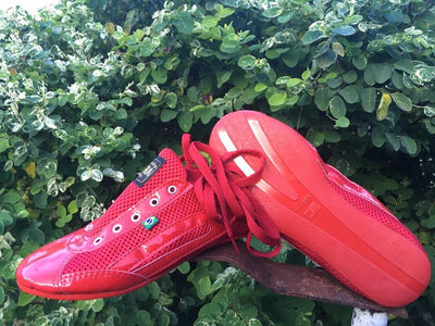 Taygra flexible dance sneakers close up